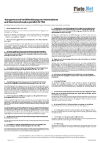 Dienstemerkmale gemäß §52 Telekommunikationsgesetz