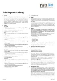 Leistungsbeschreibung DSL