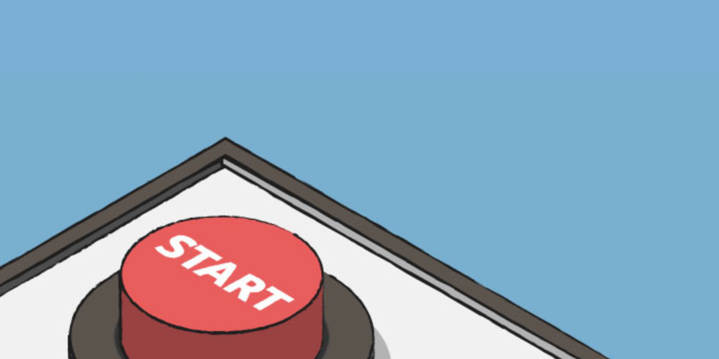 Grafische Darstellung von einem Start Knopf 