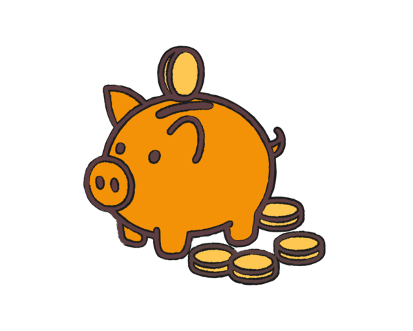Grafische Darstellung von einem Sparschwein