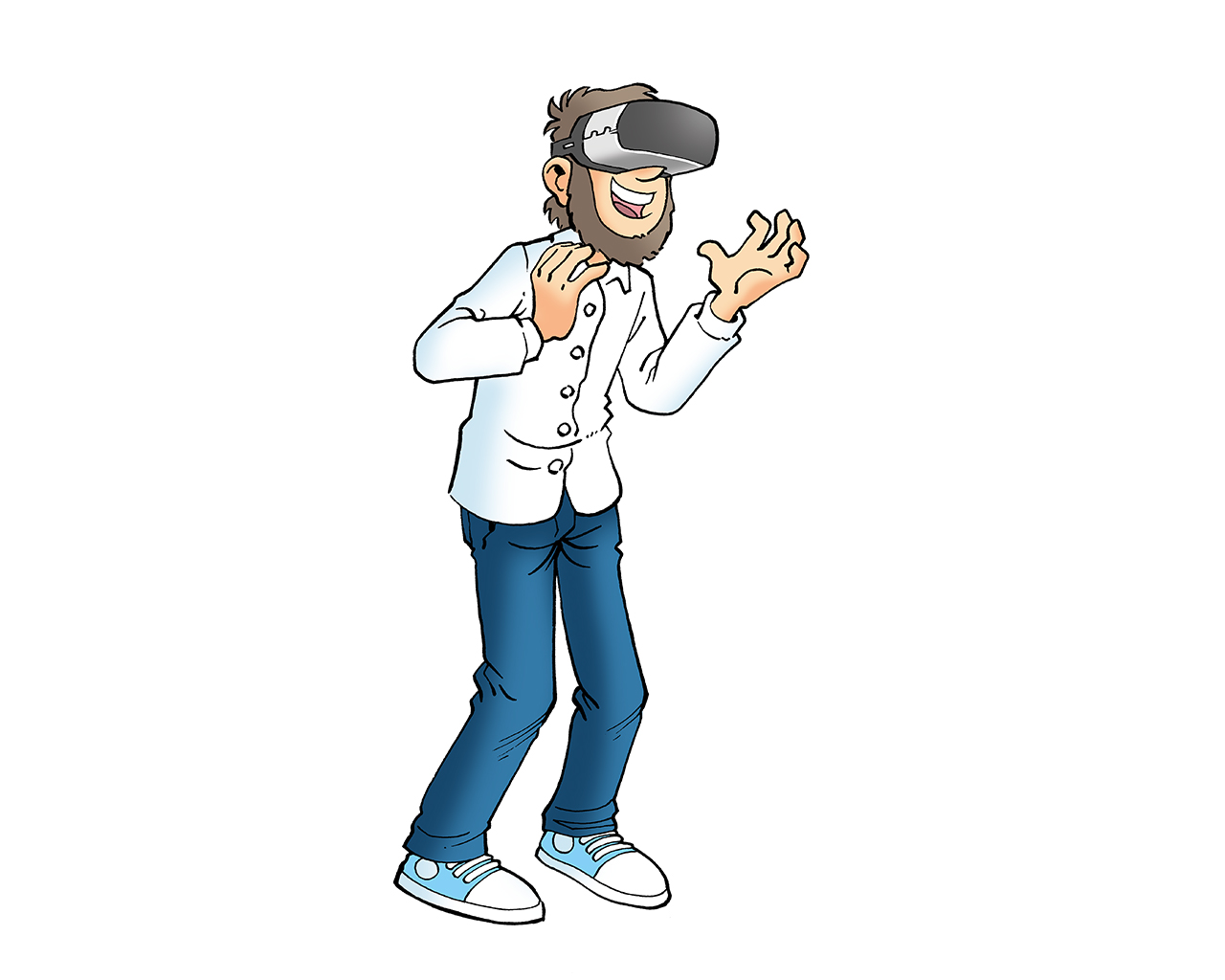 Fiete mit VR Brille 